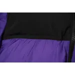 The North Face Splicing White And Pur Ple Down Jacket