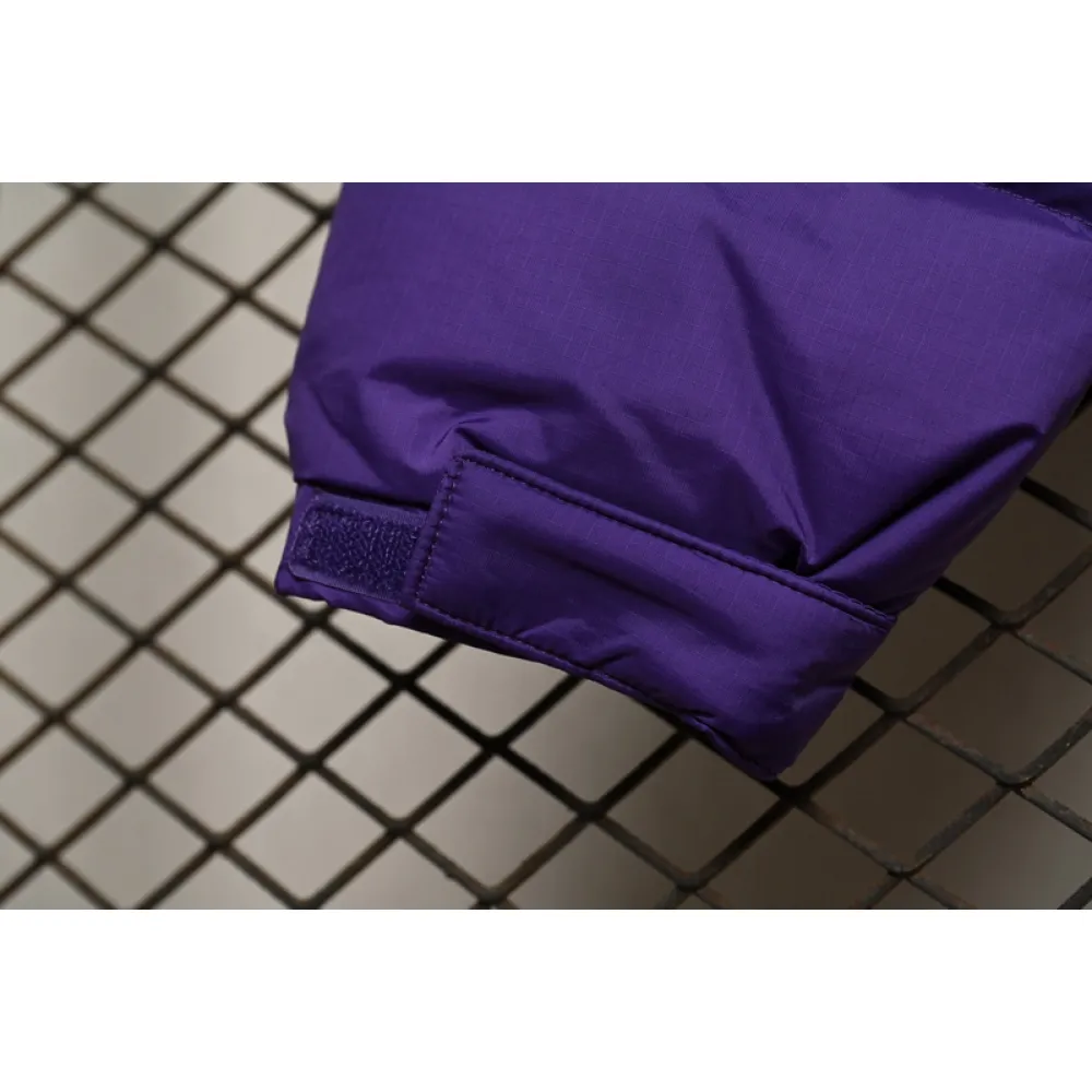 The North Face Splicing White And Pur Ple Down Jacket