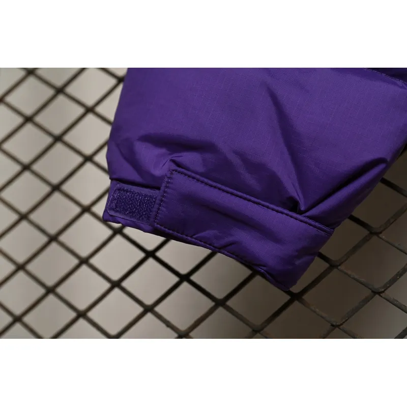 The North Face Splicing White And Pur Ple Down Jacket