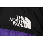 The North Face Splicing White And Pur Ple Down Jacket