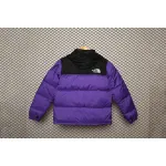 The North Face Splicing White And Pur Ple Down Jacket