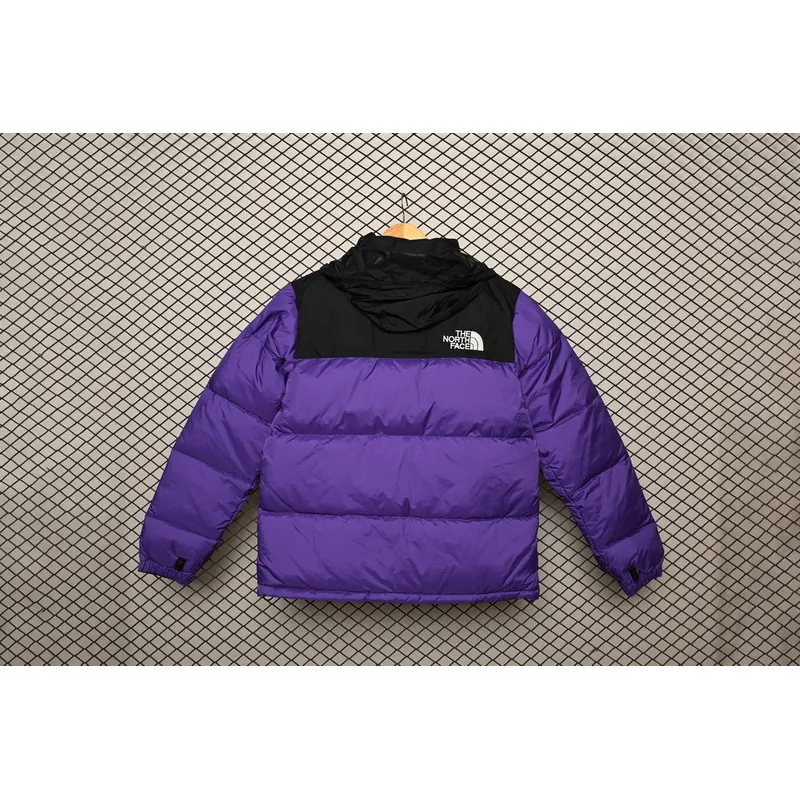 The North Face Splicing White And Pur Ple Down Jacket