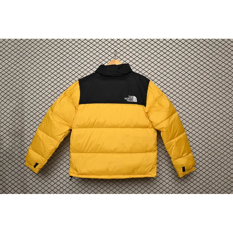 The North Face Splicing White And Yellow Down Jacket