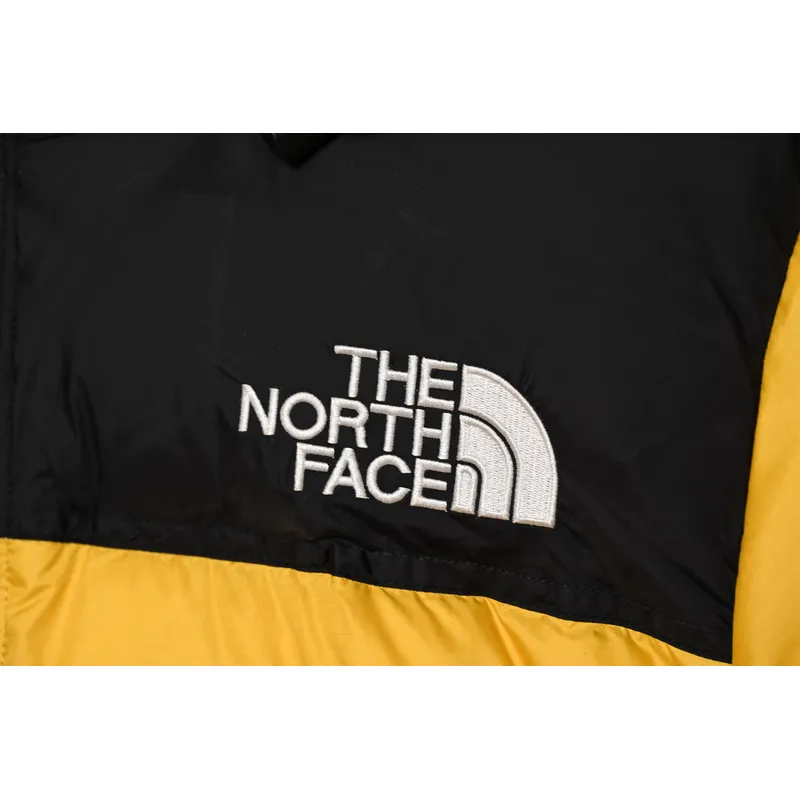 The North Face Splicing White And Yellow Down Jacket