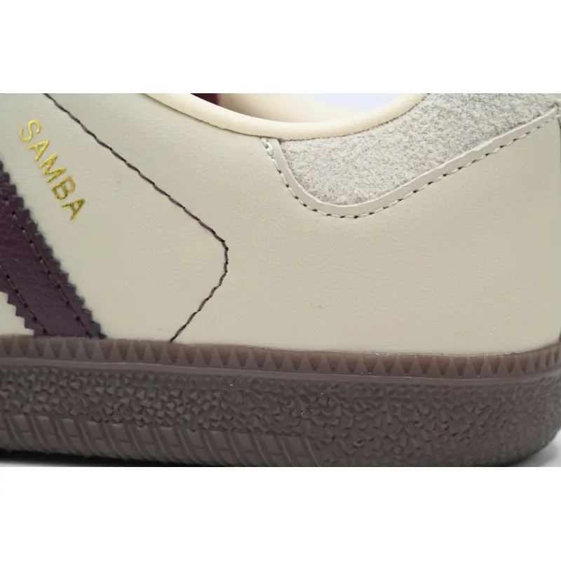 adidas Samba Originals OG Wonder White Maroon IG1987