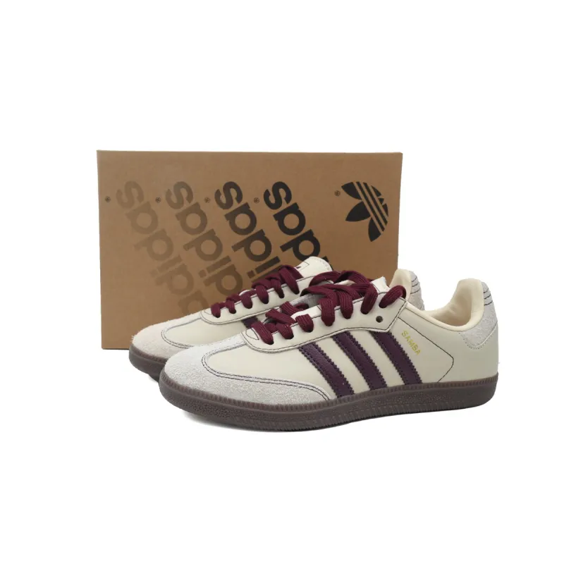 adidas Samba Originals OG Wonder White Maroon IG1987