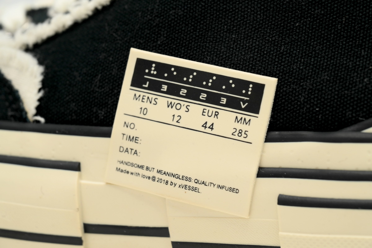 xVESSEL G.O.P. Lows Crooked SHOE Black F19X005B