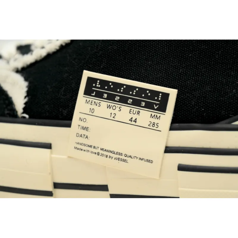 xVESSEL G.O.P. Lows Crooked SHOE Black F19X005B