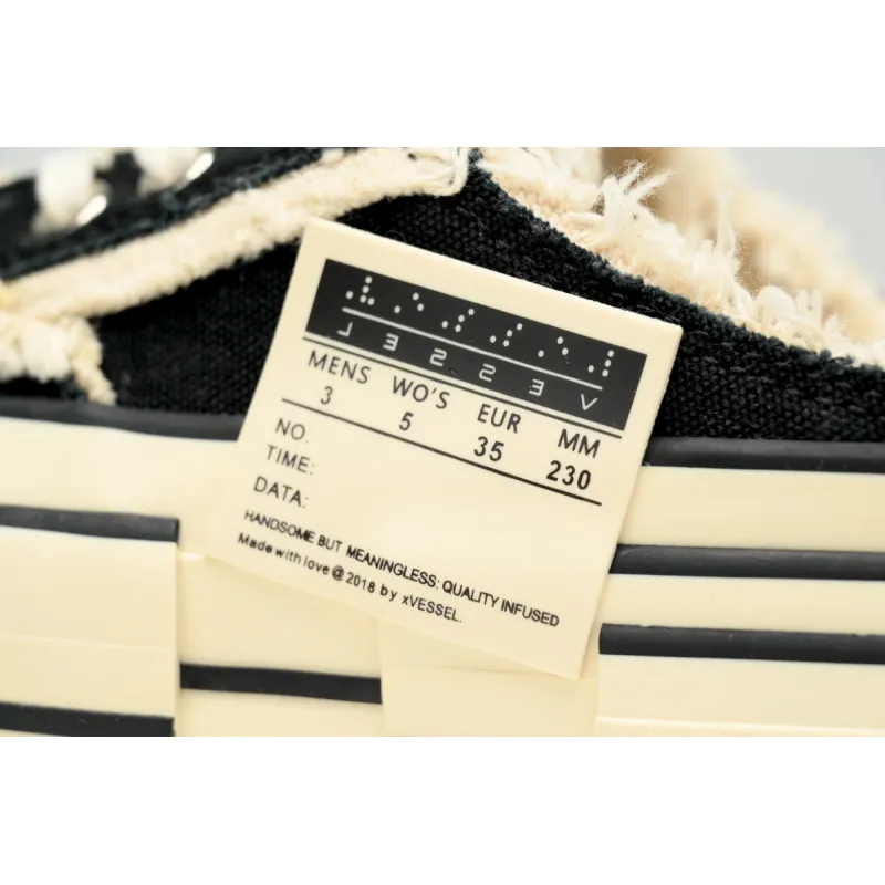 xVESSEL G.O.P. Lows Night Glow Black And White Half Trailer S19X003B