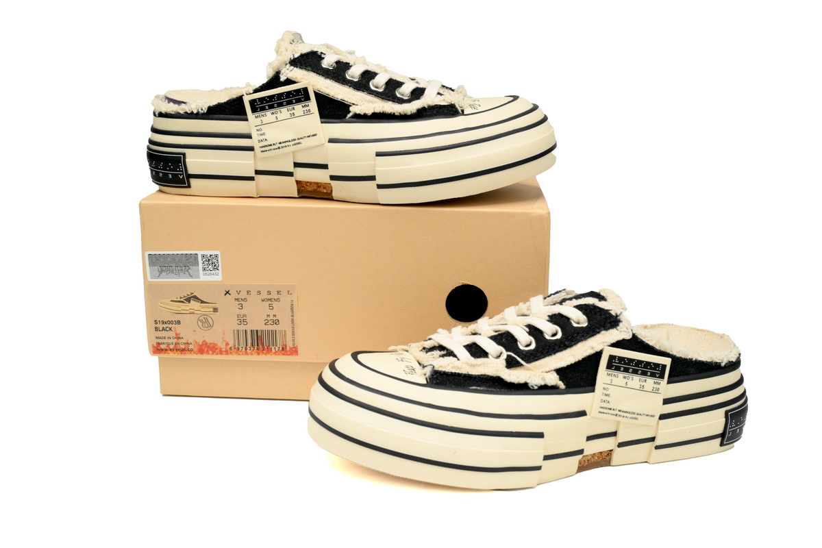 xVESSEL G.O.P. Lows Night Glow Black And White Half Trailer S19X003B