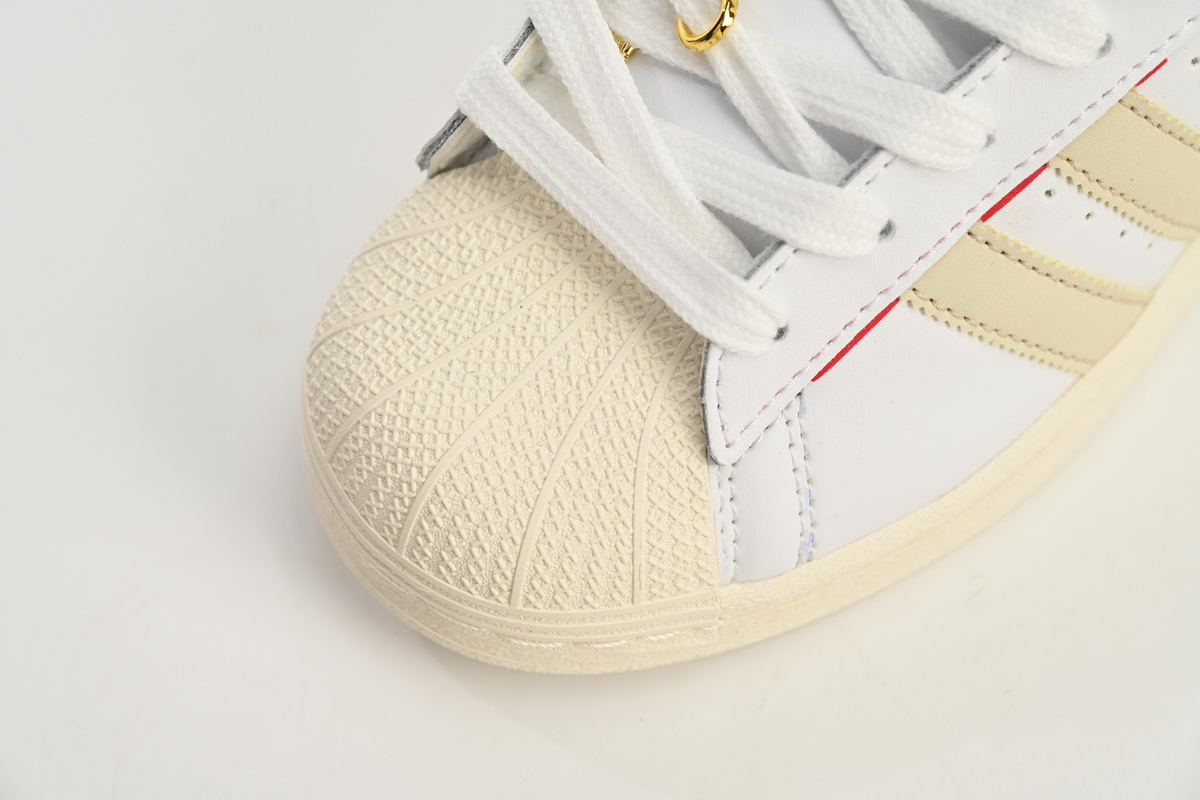 Adidas Superstar White New Cherry Blossom Gradient Black White Red HQ6626