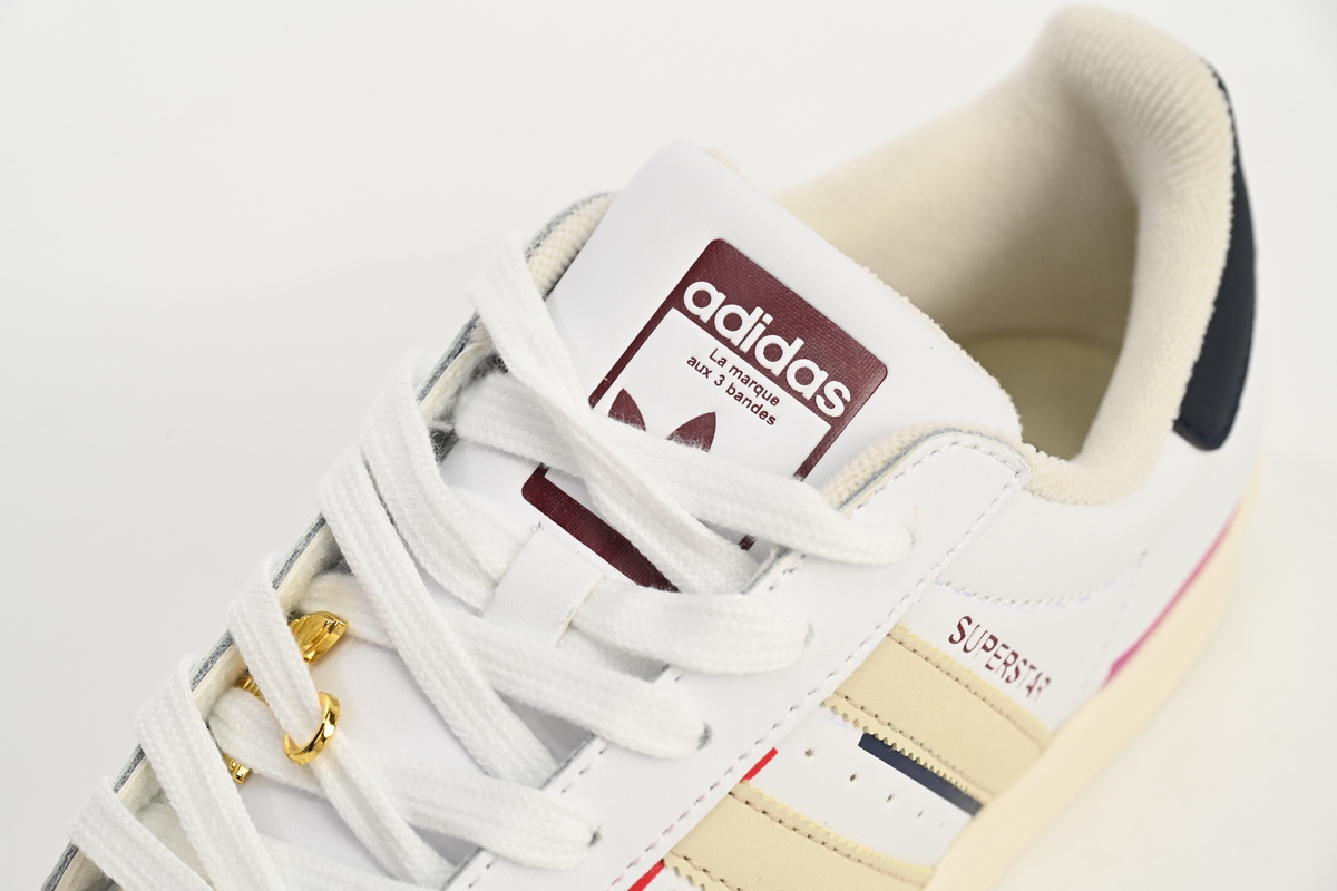 Adidas Superstar White New Cherry Blossom Gradient Black White Red HQ6626