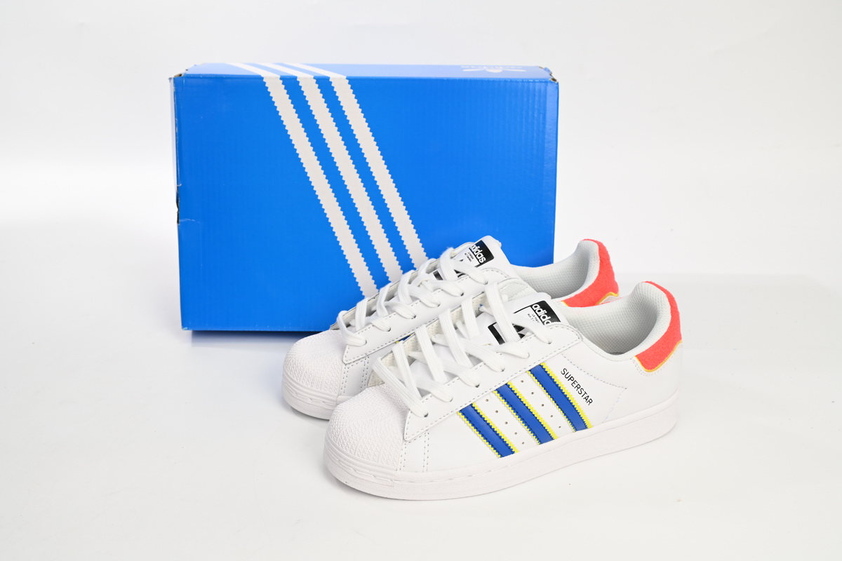 Adidas Superstar White New White Blue HQ1939