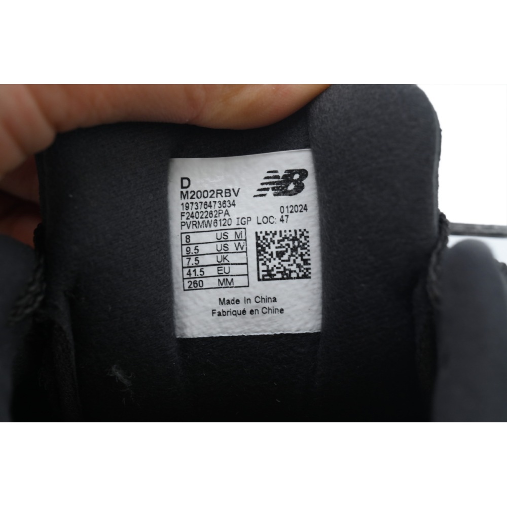 New Balance 2002R Black Grey M2002RBV