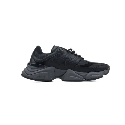 New Balance 9060 Triple Black Leather U9060NRI 02