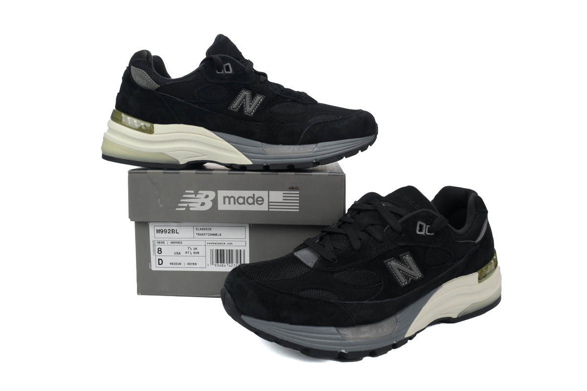 New Balance 992 Black Gray White M992BL