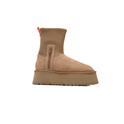 Fashionable Zipper Pencil Boots Brown 1144031 02