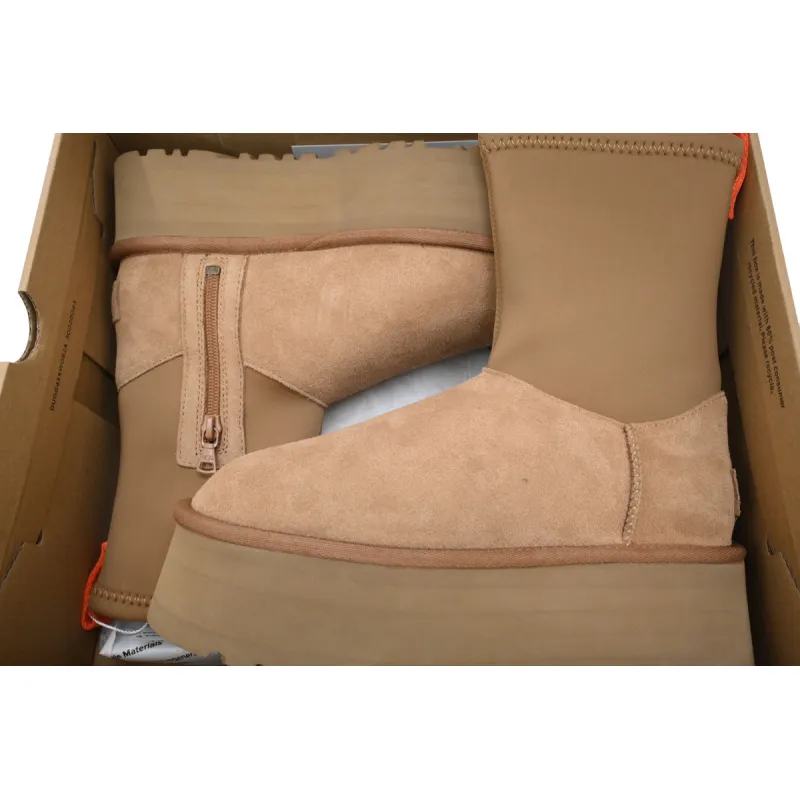 Fashionable Zipper Pencil Boots Brown 1144031