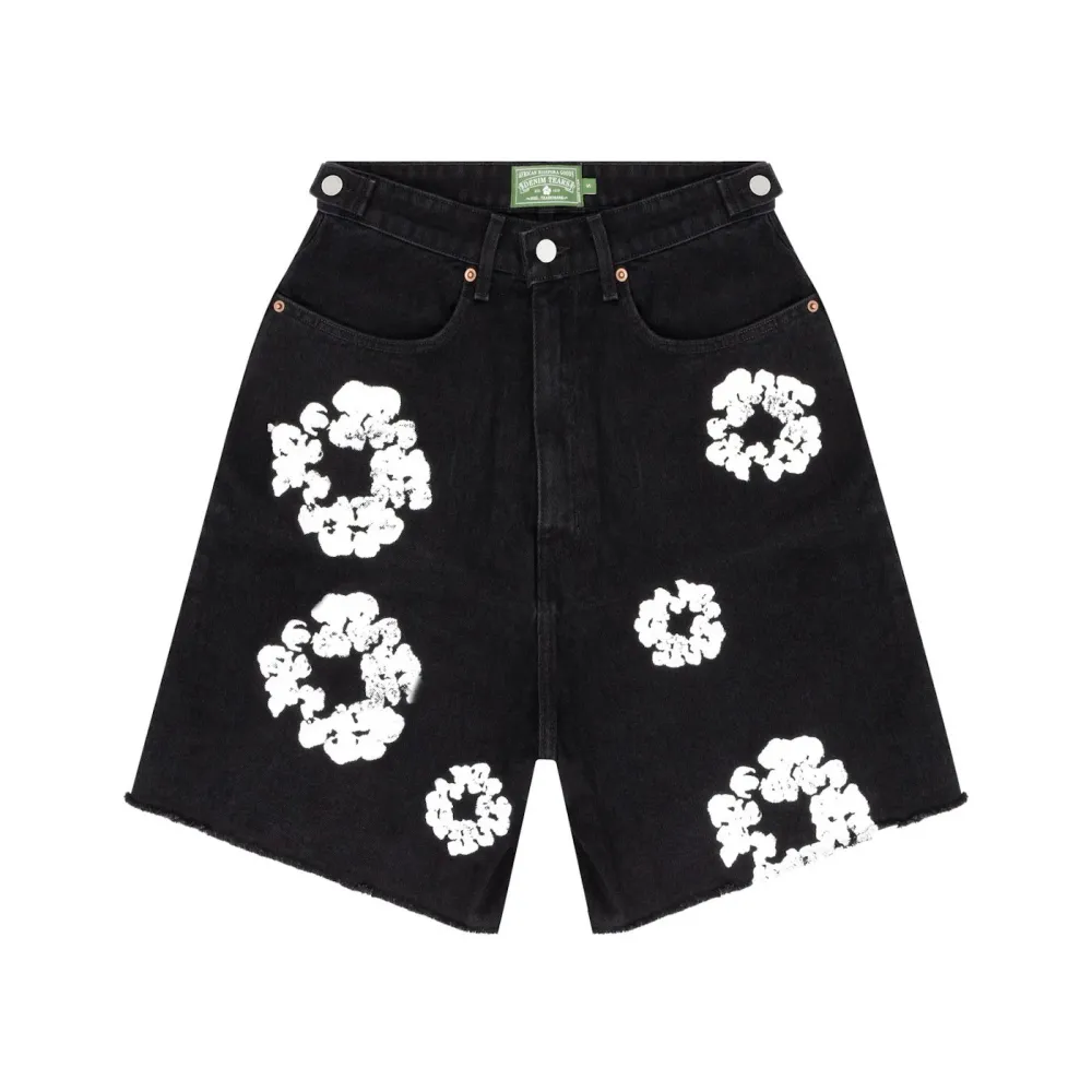 Denim Tears Cotton Wreath Jean Short - Black