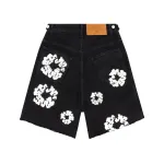 Denim Tears Cotton Wreath Jean Short - Black