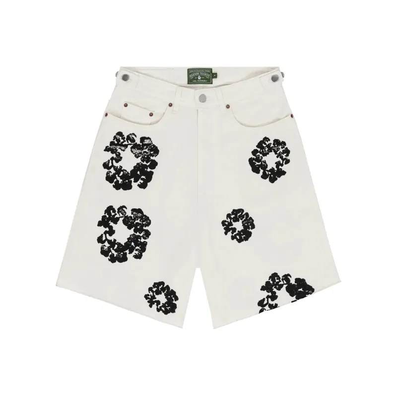 Denim Tears The Cotton Wreath Jean Short - White