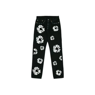 Denim Tears x Levi's 501 Cotton Rhinestone Wreath Jeans - Black 01