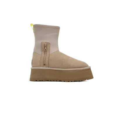Fashionable Zipper Pencil Boots Khaki 1144031 02