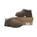Fisherman's Wedge-Heeled Closed-Toe Slippers Brown 1162510