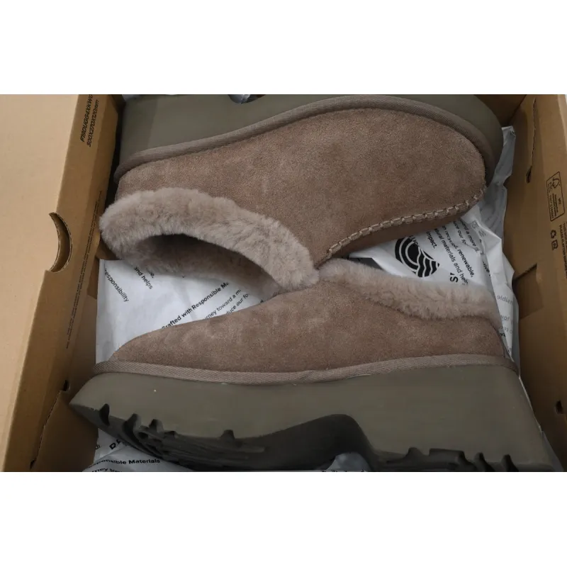 Fisherman's Wedge-Heeled Closed-Toe Slippers Brown 1162510