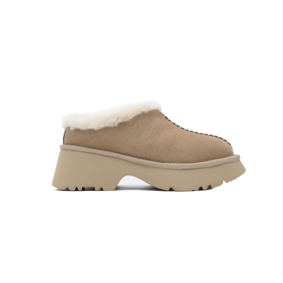 Fisherman's Wedge-Heeled Closed-Toe Slippers Khaki 1162510 02