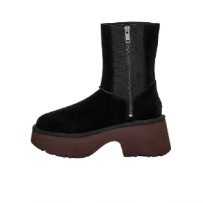 Fisherman Zipper Round Toe High-Top Black 1158313 01