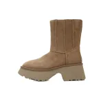 Fisherman Zipper Round Toe High-Top Brown 1158313