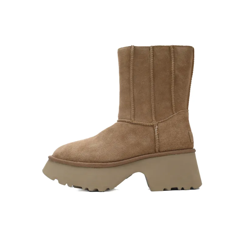 Fisherman Zipper Round Toe High-Top Brown 1158313