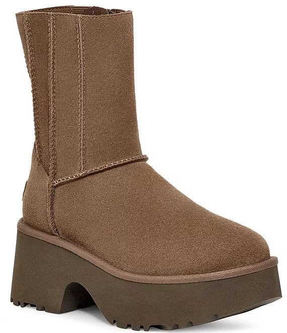 Fisherman Zipper Round Toe High-Top Coffee Color 1158313