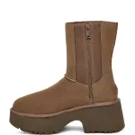 Fisherman Zipper Round Toe High-Top Coffee Color 1158313