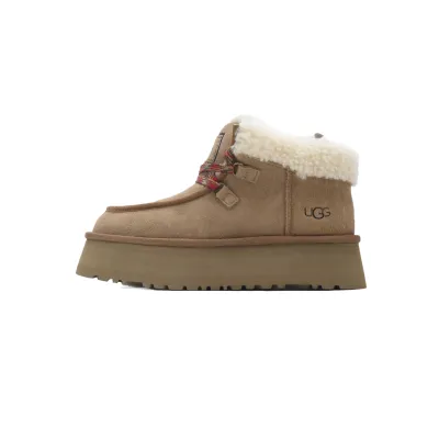 Mid-Calf Chestnut Round Toe Ankle Boots 1143954 01