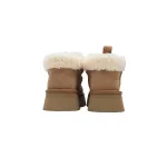 Mid-Calf Chestnut Round Toe Ankle Boots 1143954