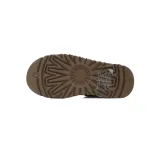 Mid-Calf Chestnut Round Toe Ankle Boots 1143954