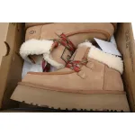 Mid-Calf Chestnut Round Toe Ankle Boots 1143954