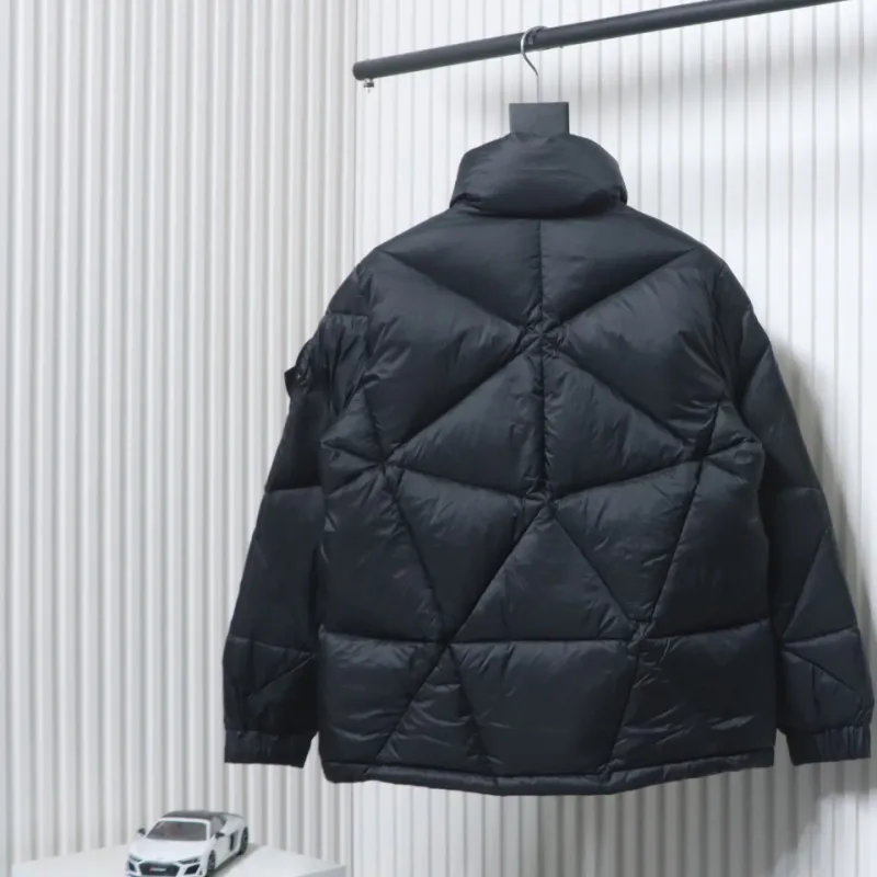 Moncle Joint Model Diamond Rhombus Cut Surface Down Jacket Black