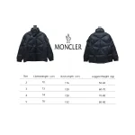 Moncle Joint Model Diamond Rhombus Cut Surface Down Jacket Black