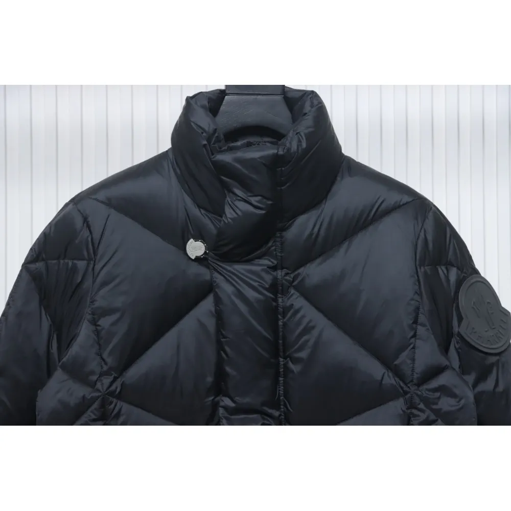 Moncle Joint Model Diamond Rhombus Cut Surface Down Jacket Black