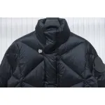 Moncle Joint Model Diamond Rhombus Cut Surface Down Jacket Black