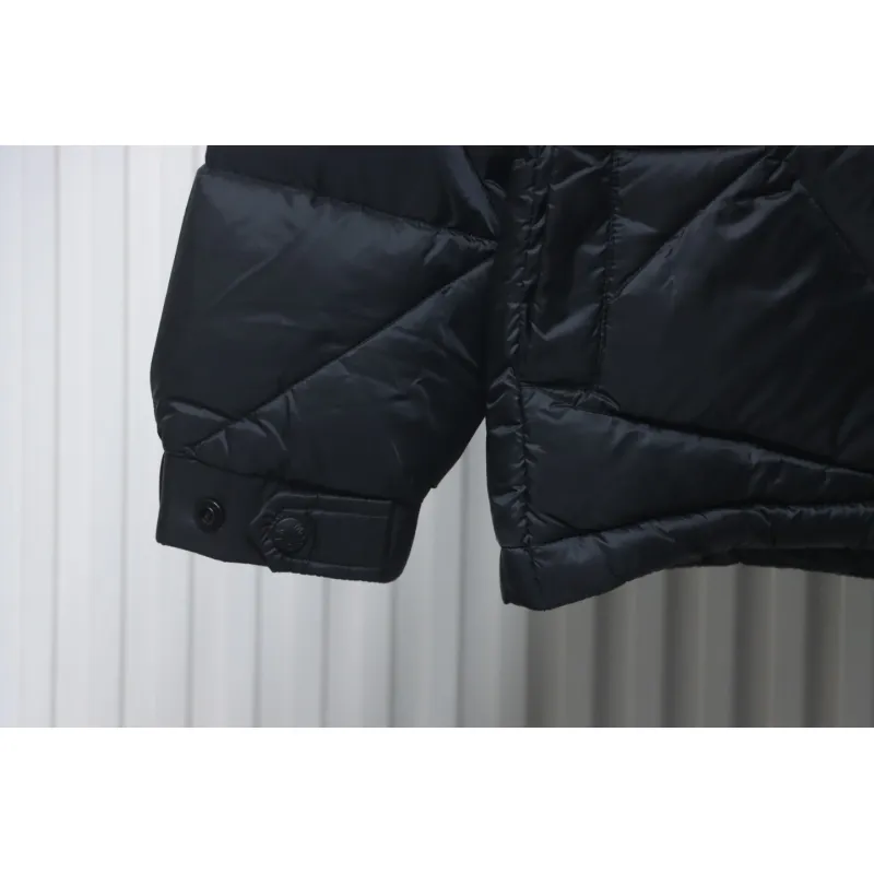 Moncle Joint Model Diamond Rhombus Cut Surface Down Jacket Black