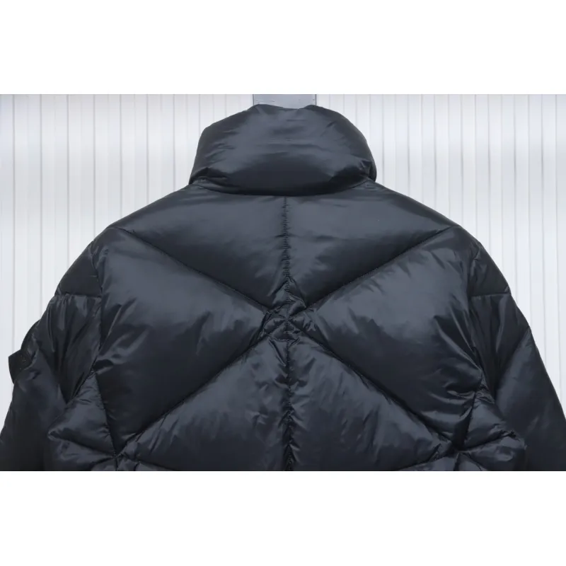 Moncle Joint Model Diamond Rhombus Cut Surface Down Jacket Black