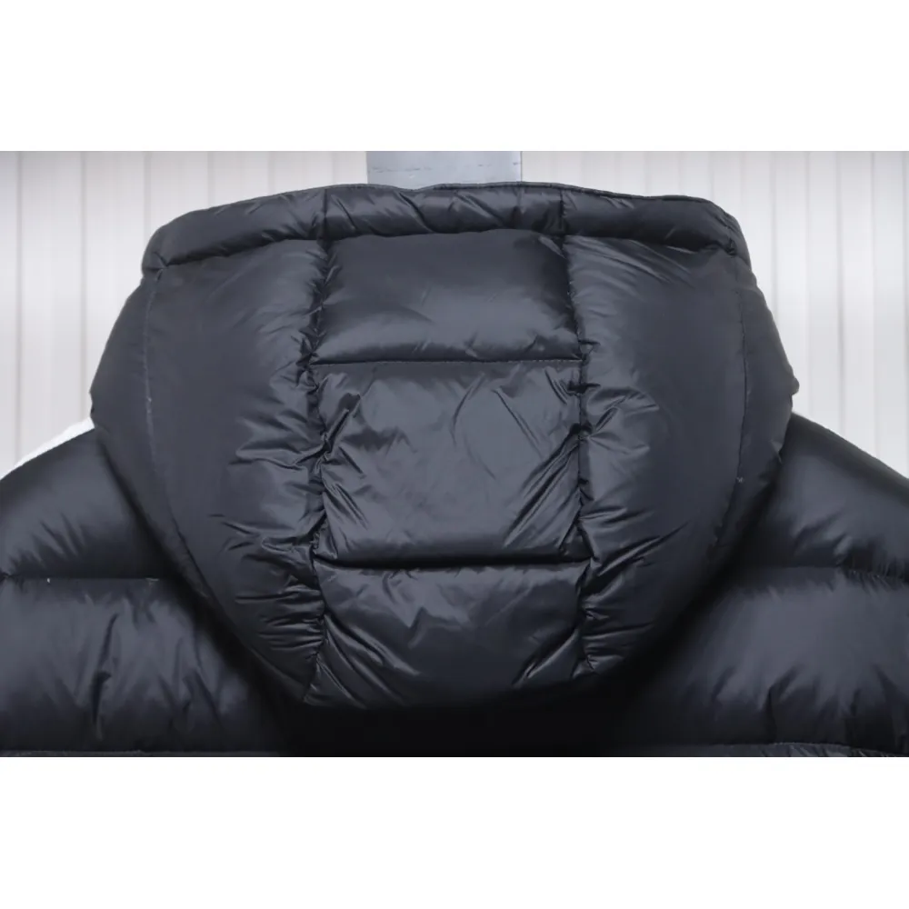 Moncler Autumn And Winter Stellaire Hooded Short Color-blocked Bread Coat Black