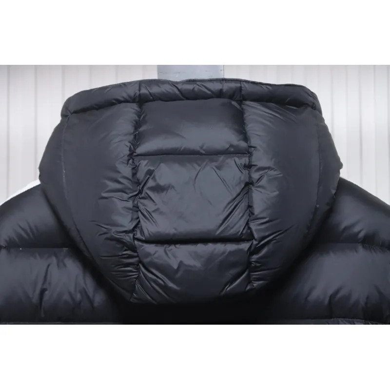 Moncler Autumn And Winter Stellaire Hooded Short Color-blocked Bread Coat Black