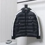 Moncler Autumn And Winter Stellaire Hooded Short Color-blocked Bread Coat Black
