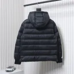 Moncler Autumn And Winter Stellaire Hooded Short Color-blocked Bread Coat Black