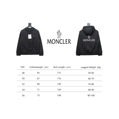 Moncler Cotton Hooded Jacket With Front And Rear Lettering Logo Black 02